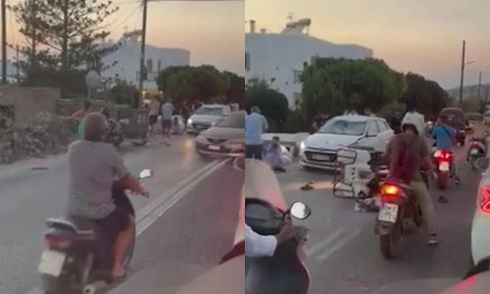Τροχαίο στη Μύκονο: Τουρίστριες...καρφώνονται σε παρμπρίζ αυτοκινήτου
